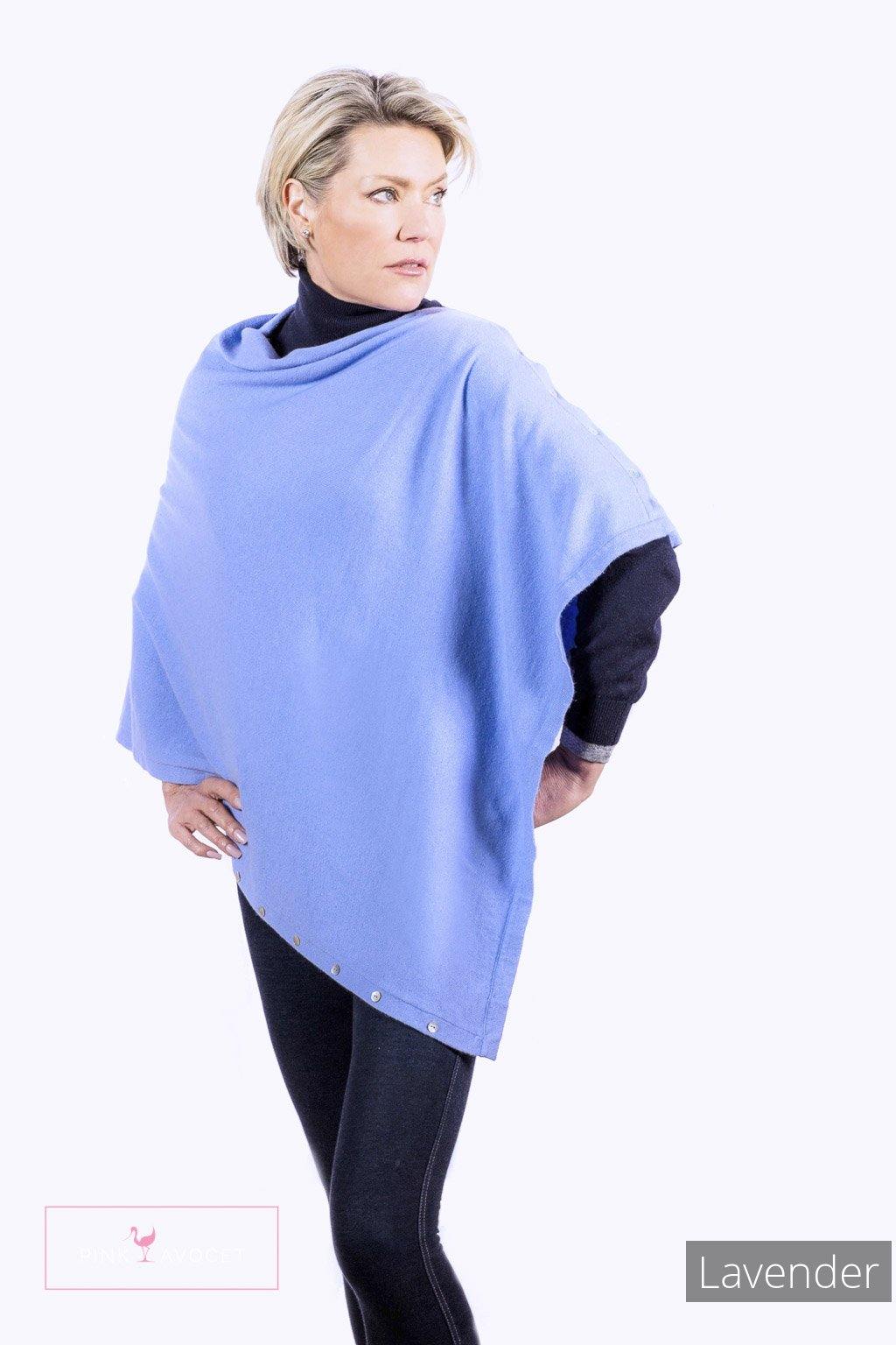 Pale pink cashmere poncho online