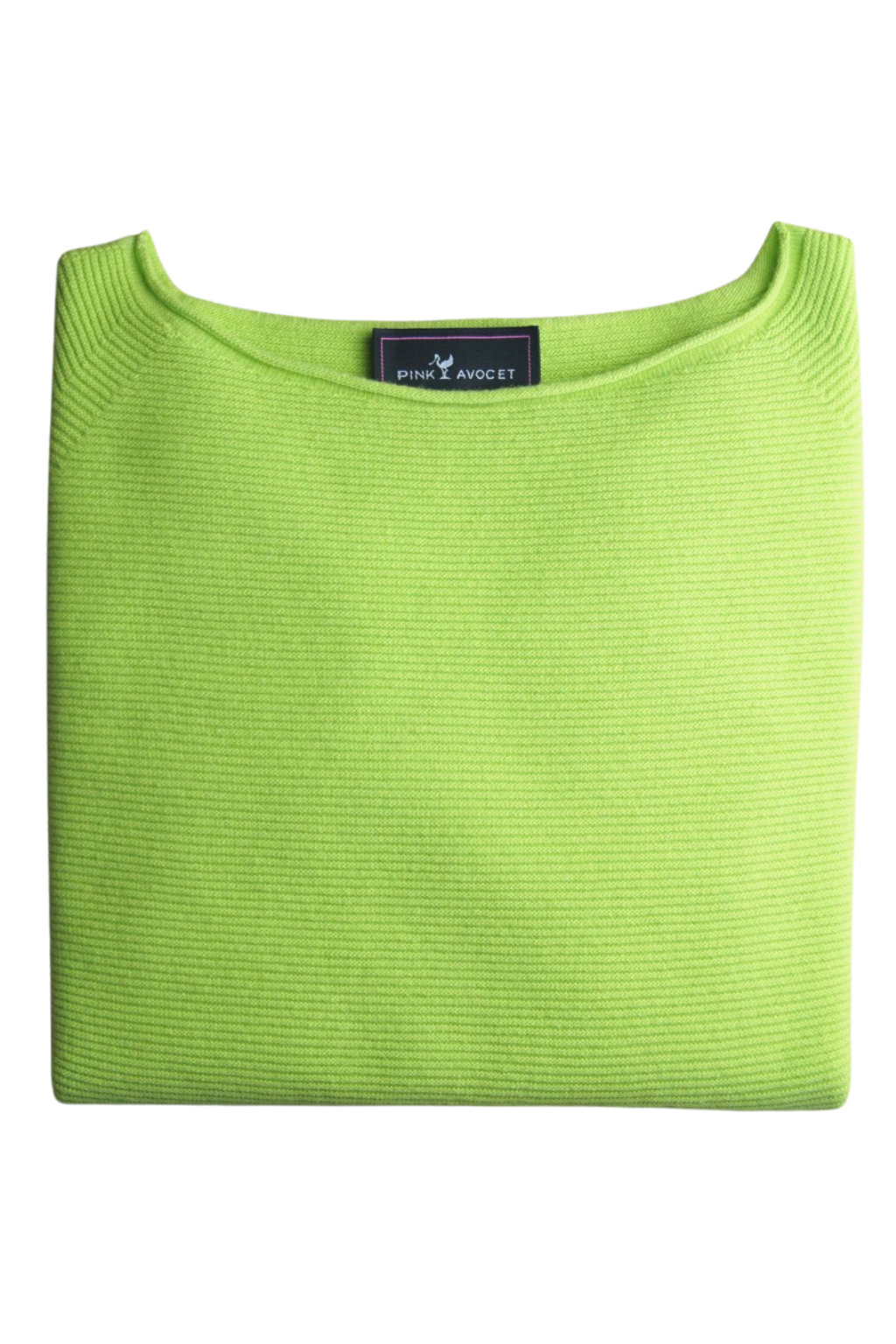 Ribbed Sweater Boat Neck