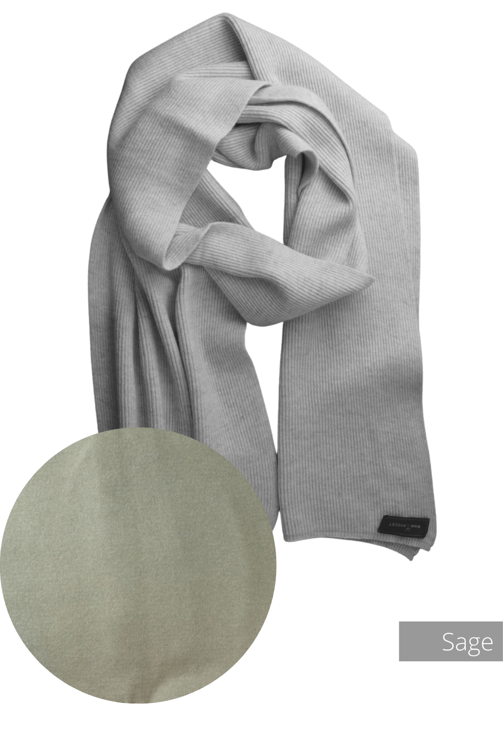 Cashmere Ribbed Scarf