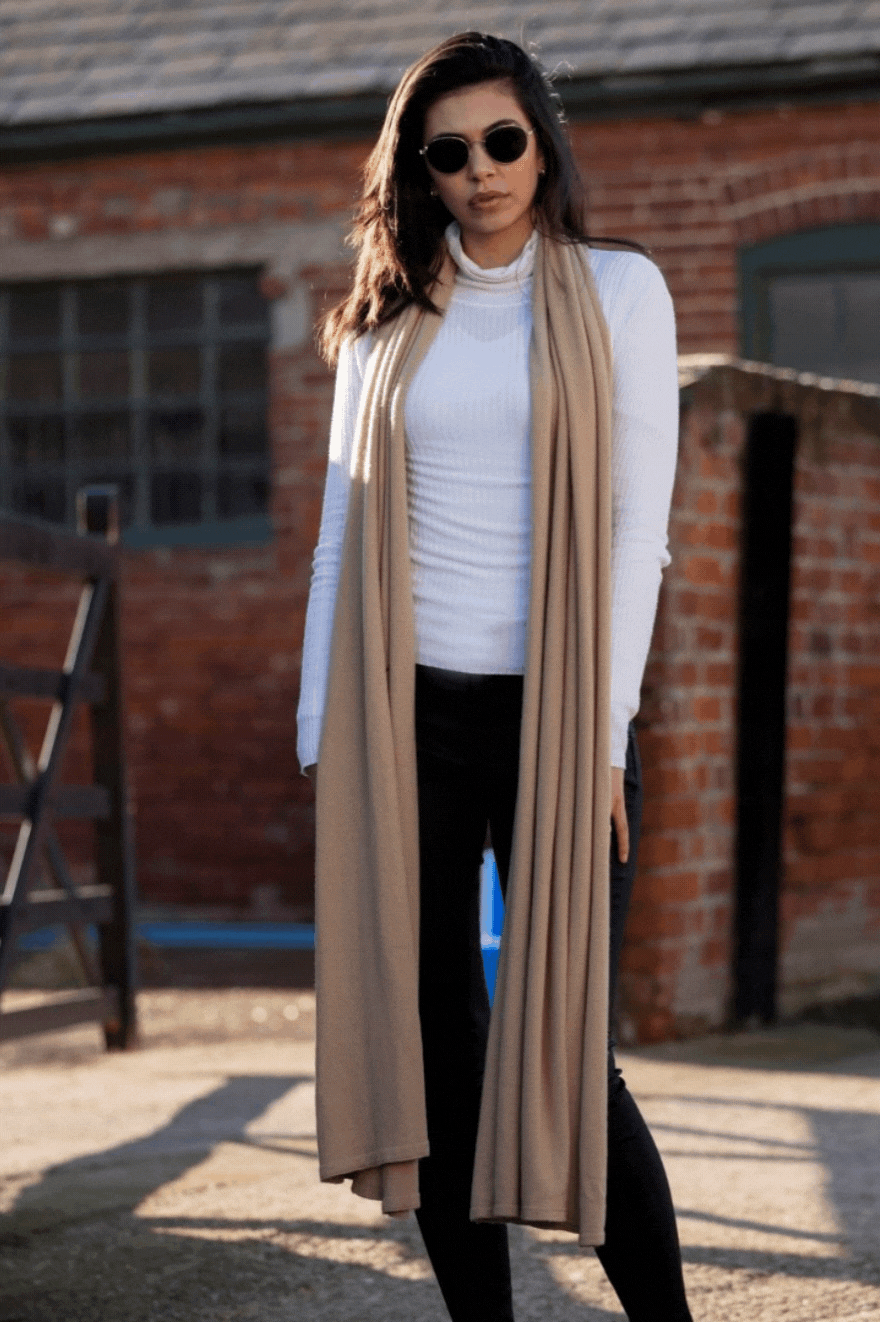 Unisex Long Cashmere Wrap