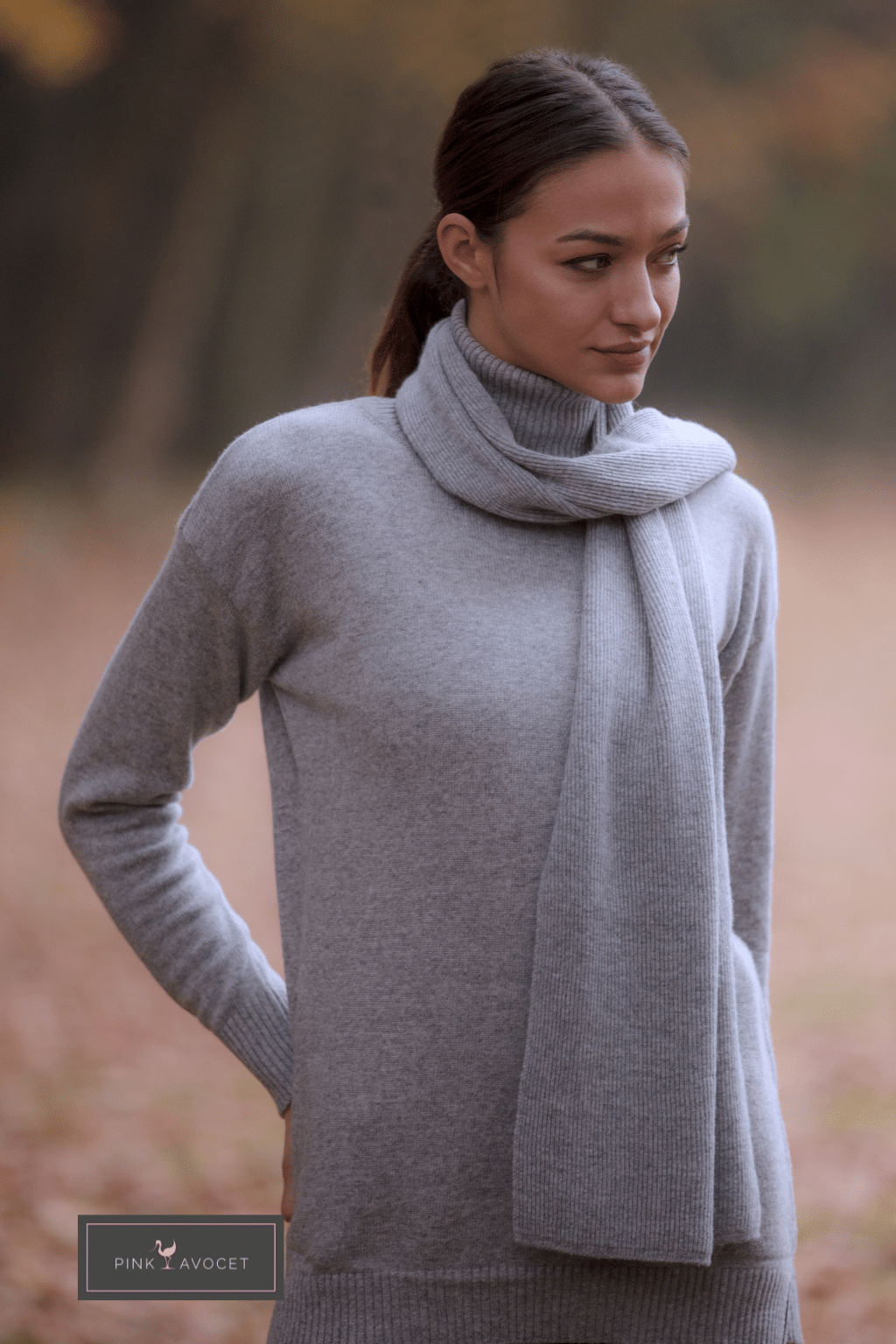 Cashmere Ribbed Scarf