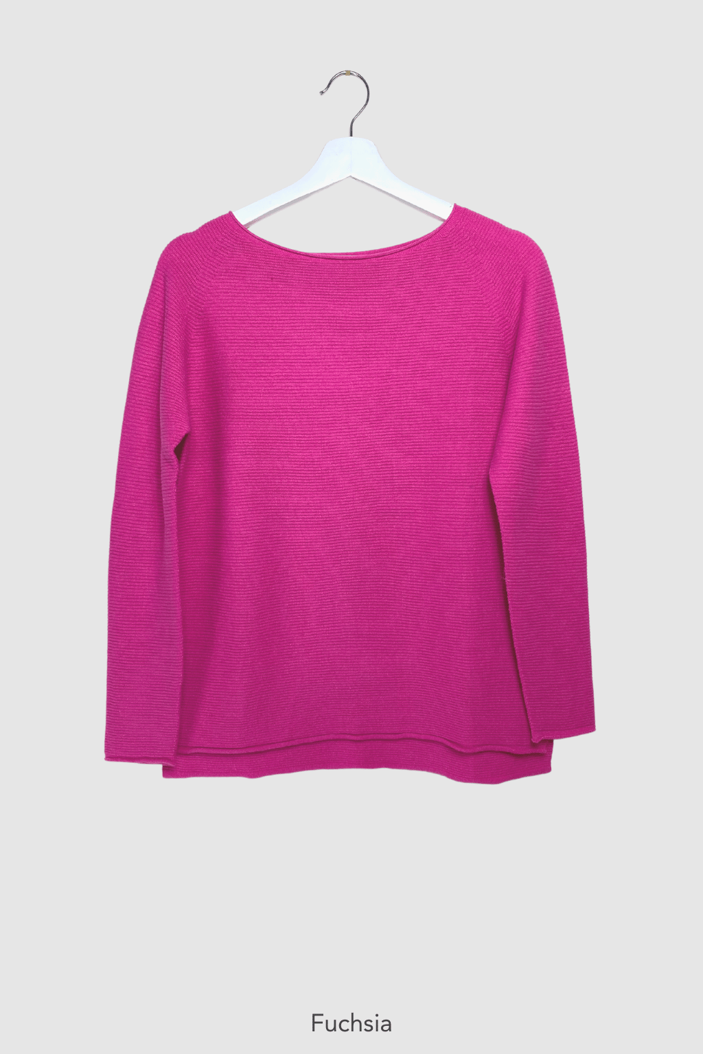 Ribbed Sweater Boat Neck