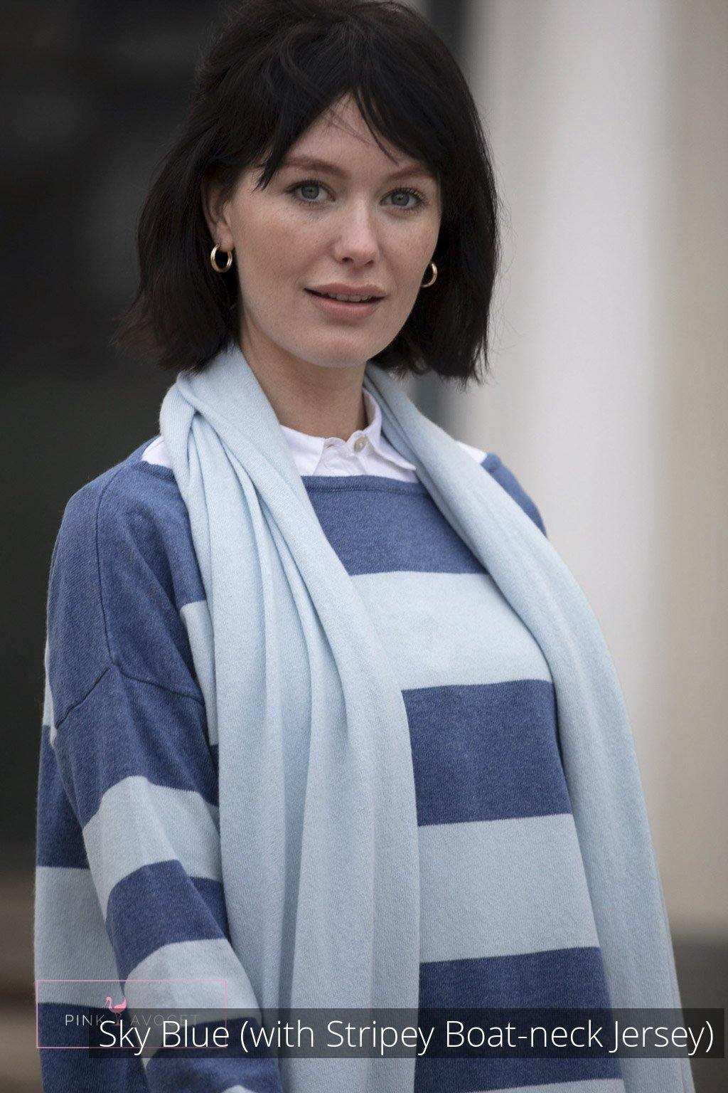 Long Cashmere Wrap (Unisex) - Pink Avocet