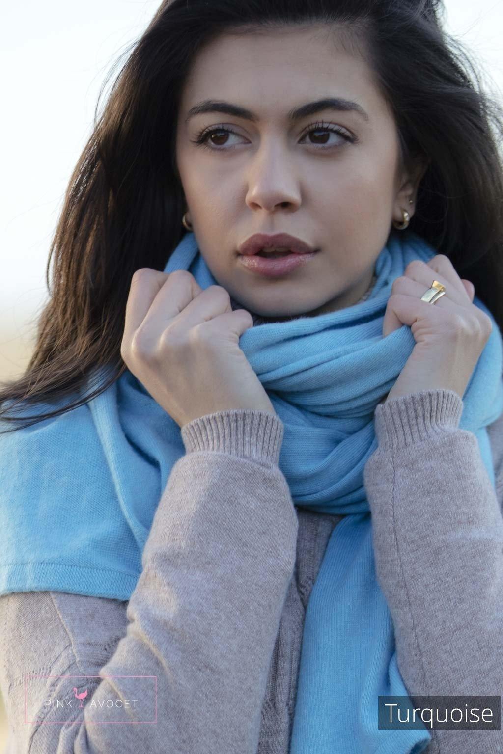Long Cashmere Wrap (Unisex) - Pink Avocet
