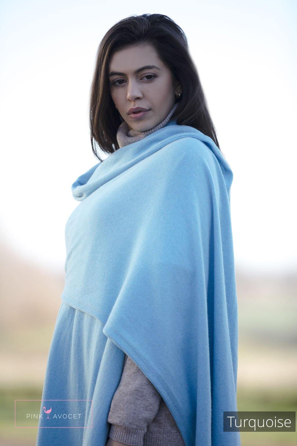 Long Cashmere Wrap (Unisex) - Pink Avocet