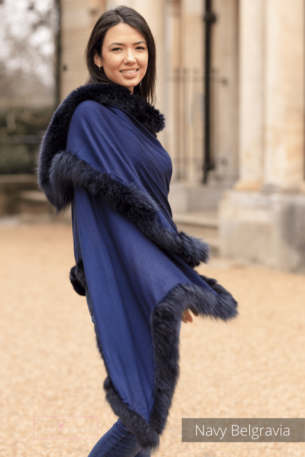 Cashmere and fur wrap clearance