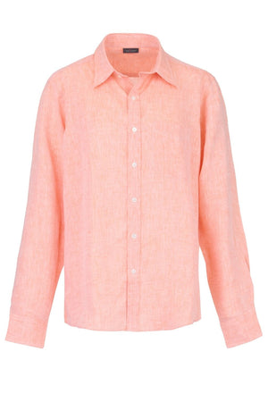 Men's Linen Shirt - Raspberry